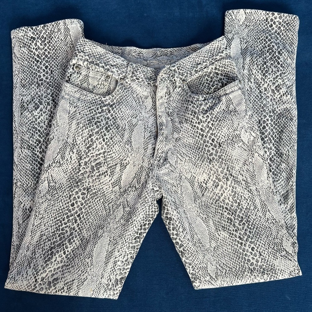 Vintage Peter Golding snakeskin edgy moto stretch hippie grunge‎ festival Jeans